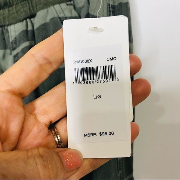 Splendid Green Camo Jogger Track Pants Lyocell - Picture 7 of 11